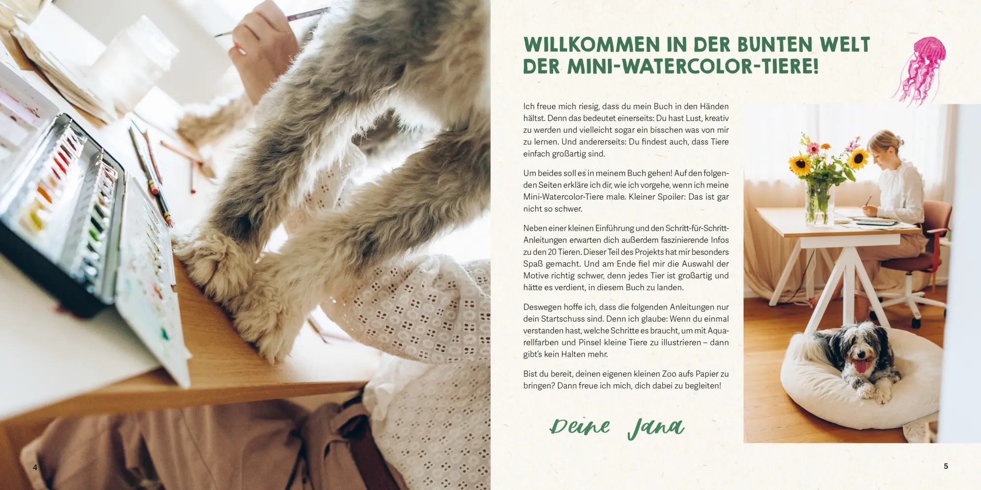 Bild: 9783745927443 | Mini Watercolor - Tiere | Jana Hollmann | Buch | 64 S. | Deutsch