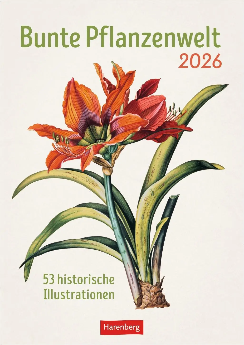 Cover: 9783840037443 | Bunte Pflanzenwelt Wochenplaner 2026 - 53 historische Illustrationen