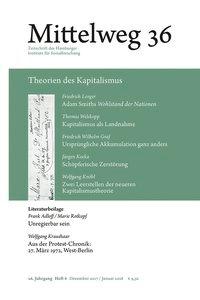 Cover: 9783868547443 | Mittelweg 36. Zeitschrift des Hamburger Instituts für Sozialforschung