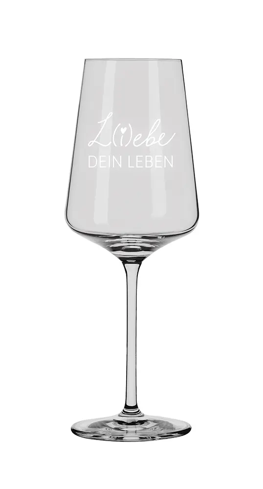 Weinglas Weißwein 410ml Genuss & Design L(i)ebe dein Leben