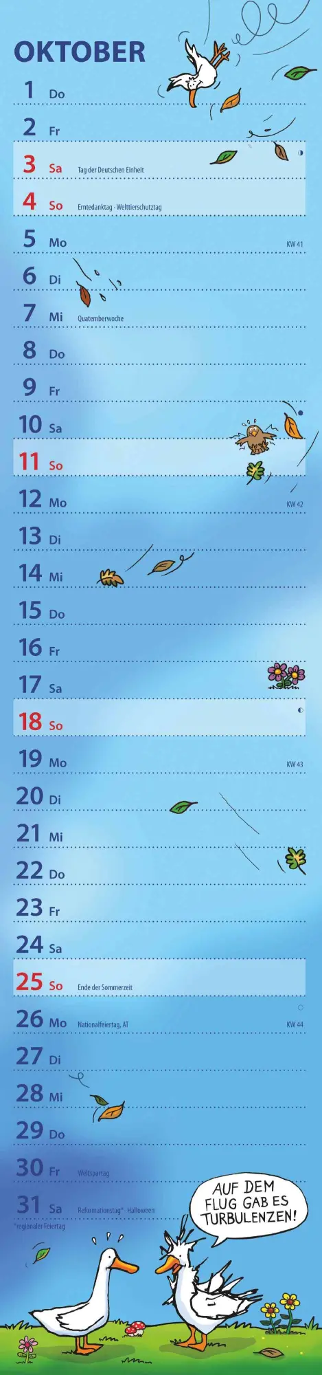 Bild: 4069095007543 | Notizkalender Humor 2026 - Streifenplaner 15x64 cm - Wandkalender -...
