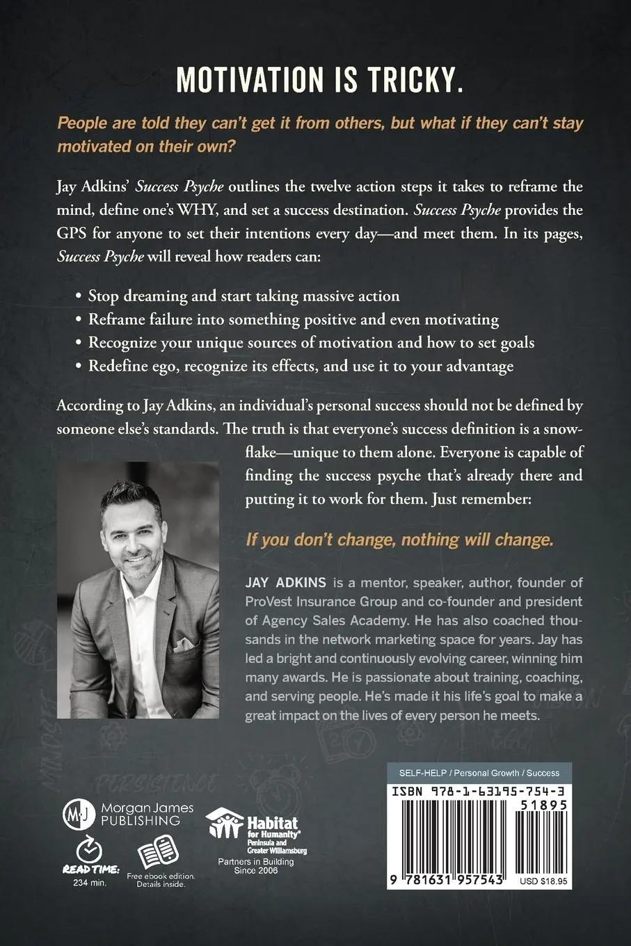 Rückseite: 9781631957543 | Success Psyche | Jay Adkins | Taschenbuch | Englisch | 2022