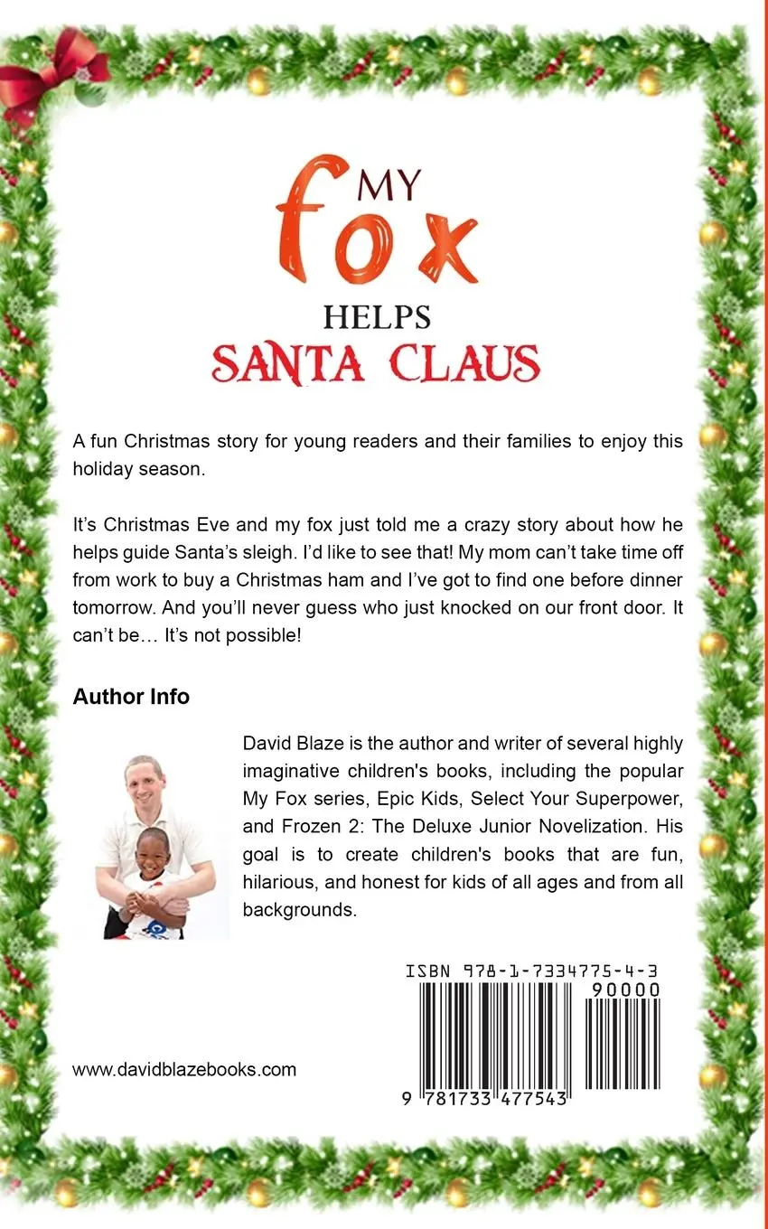 Rückseite: 9781733477543 | My Fox Helps Santa Claus | David Blaze | Taschenbuch | Englisch | 2022