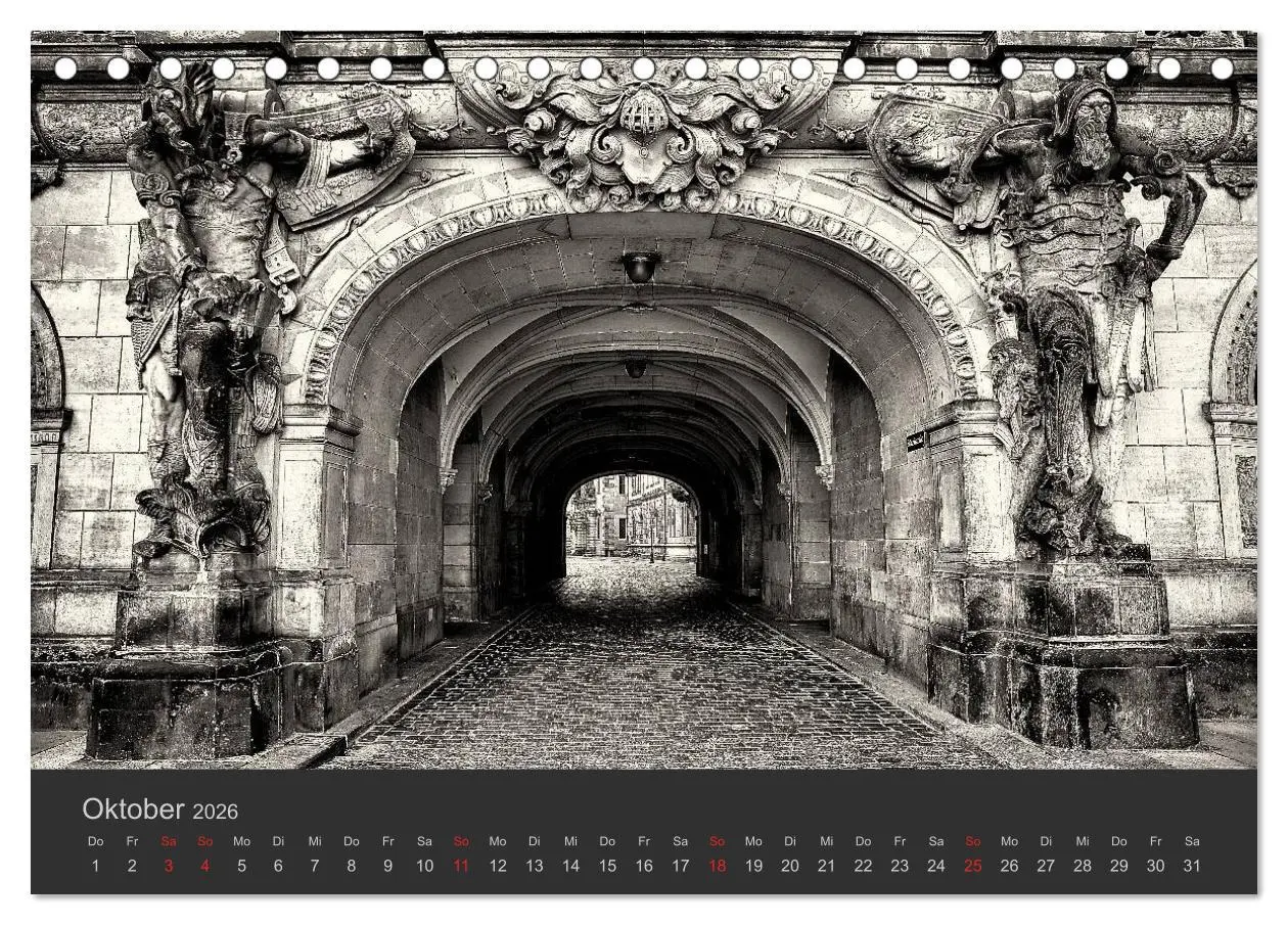 Bild: 9783516157543 | Dresden Schwarz Weiss 2026 (Tischkalender 2026 DIN A5 quer),...