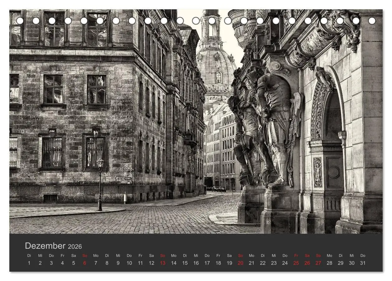 Bild: 9783516157543 | Dresden Schwarz Weiss 2026 (Tischkalender 2026 DIN A5 quer),...