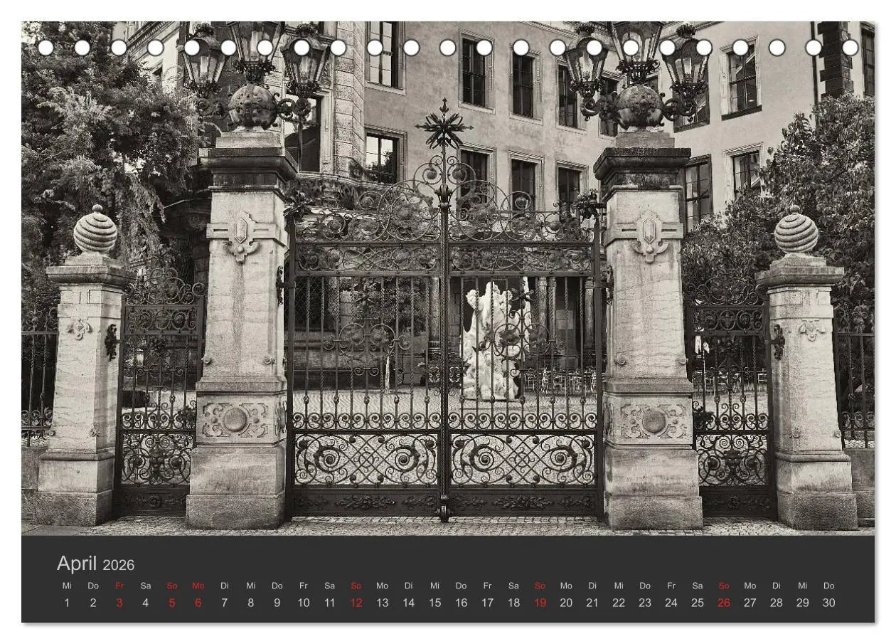 Bild: 9783516157543 | Dresden Schwarz Weiss 2026 (Tischkalender 2026 DIN A5 quer),...