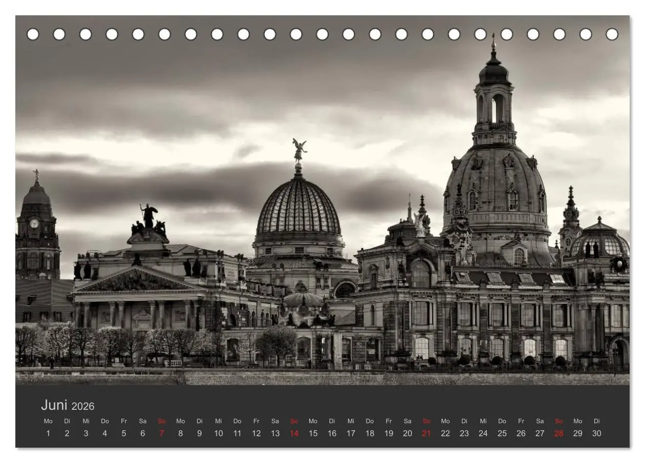 Bild: 9783516157543 | Dresden Schwarz Weiss 2026 (Tischkalender 2026 DIN A5 quer),...
