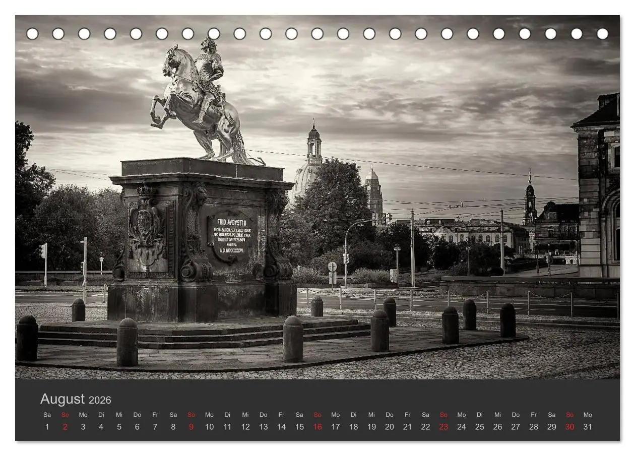 Bild: 9783516157543 | Dresden Schwarz Weiss 2026 (Tischkalender 2026 DIN A5 quer),...