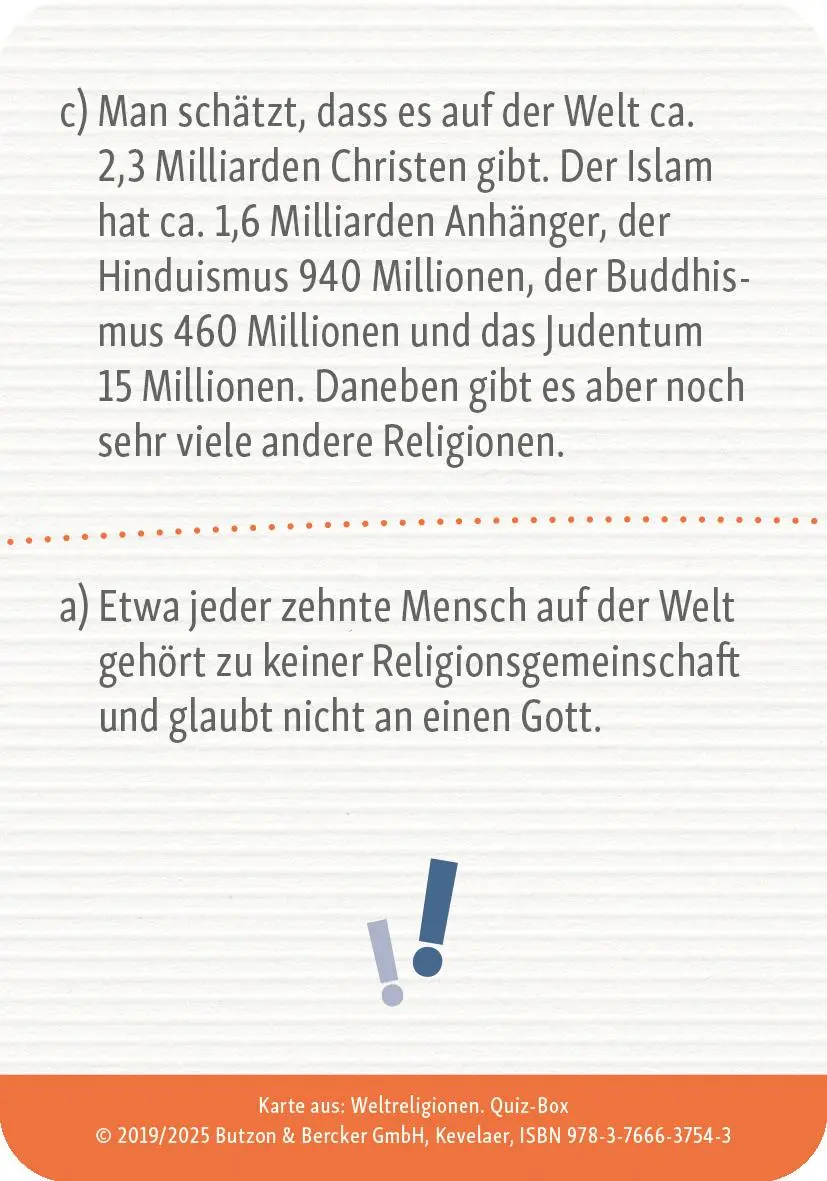 Bild: 9783766637543 | Weltreligionen. Quizbox | Vera Lörks | Spiel | 48 S. | Deutsch | 2025