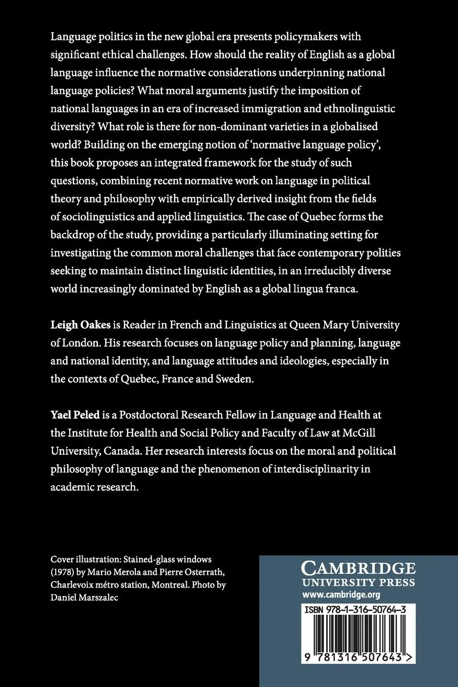 Rückseite: 9781316507643 | Normative Language Policy | Leigh Oakes (u. a.) | Taschenbuch | 2020