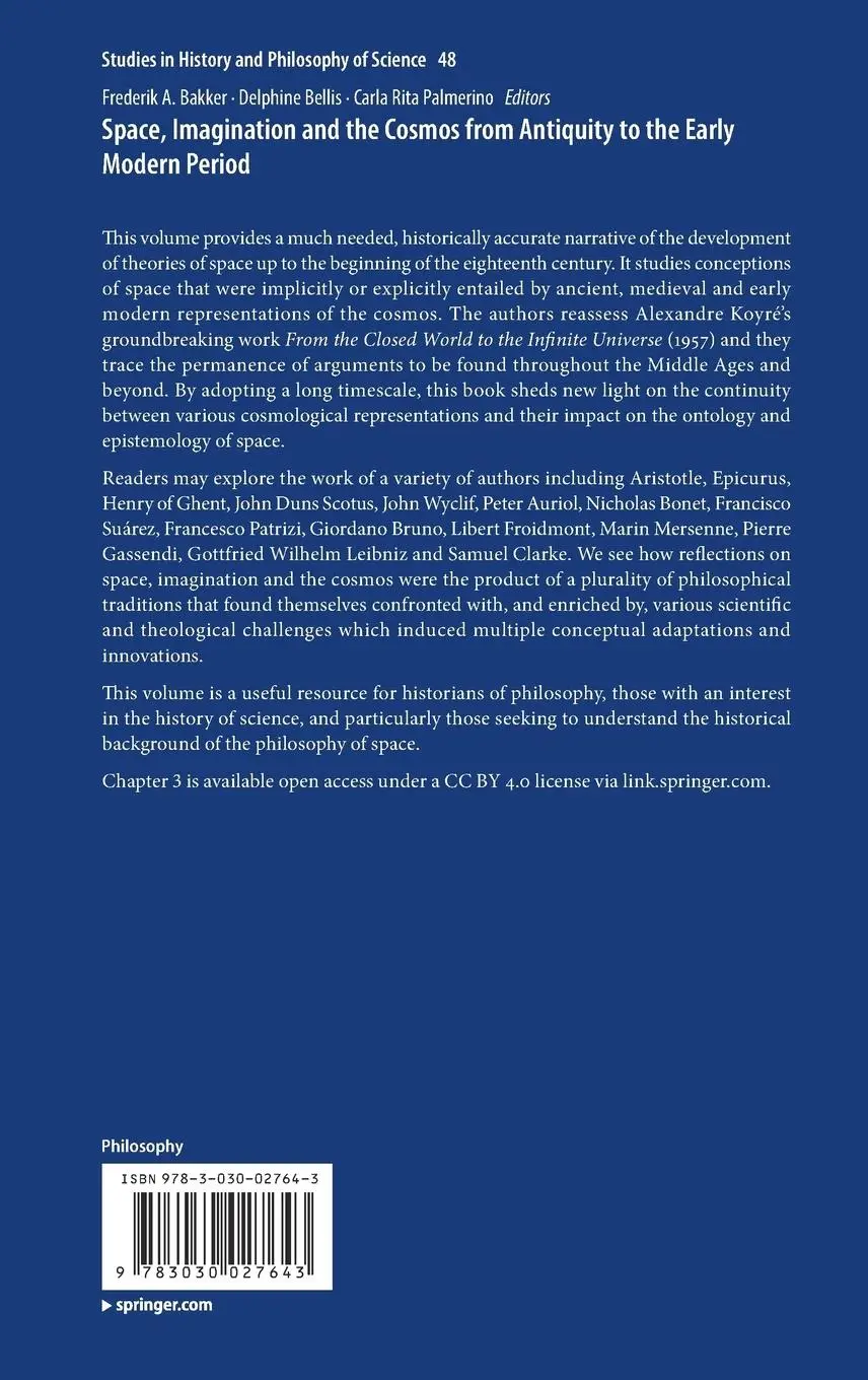 Rückseite: 9783030027643 | Space, Imagination and the Cosmos from Antiquity to the Early...