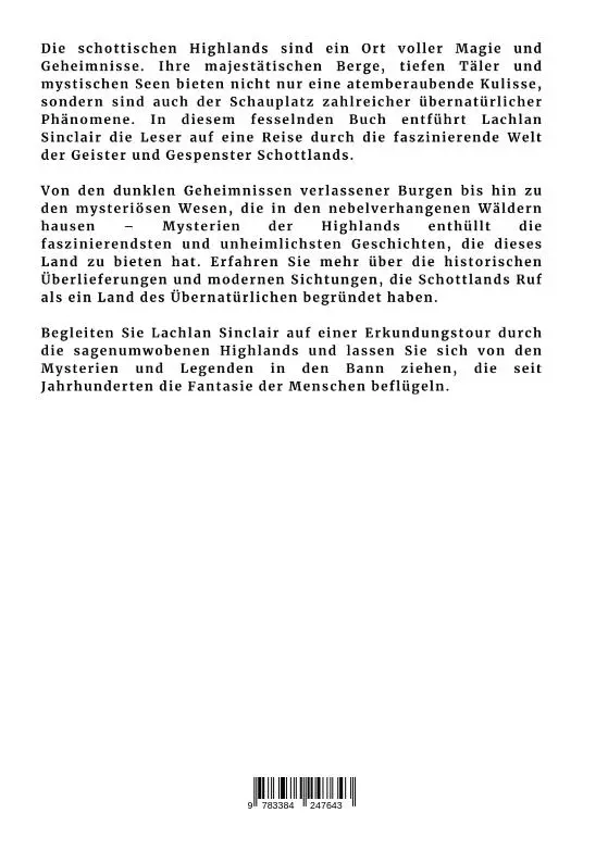 Rückseite: 9783384247643 | Mysterien der Highlands | Die übernatürlichen Phänomene Schottlands