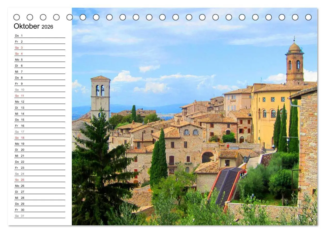 Bild: 9783457987643 | Franziskusweg - Camino di Assisi (Tischkalender 2026 DIN A5 quer),...