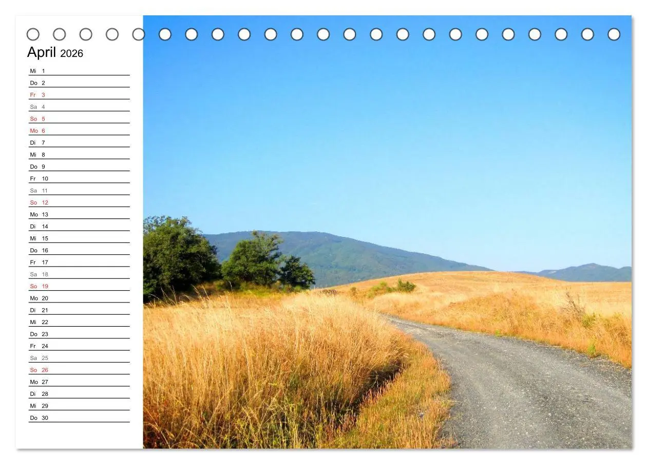 Bild: 9783457987643 | Franziskusweg - Camino di Assisi (Tischkalender 2026 DIN A5 quer),...