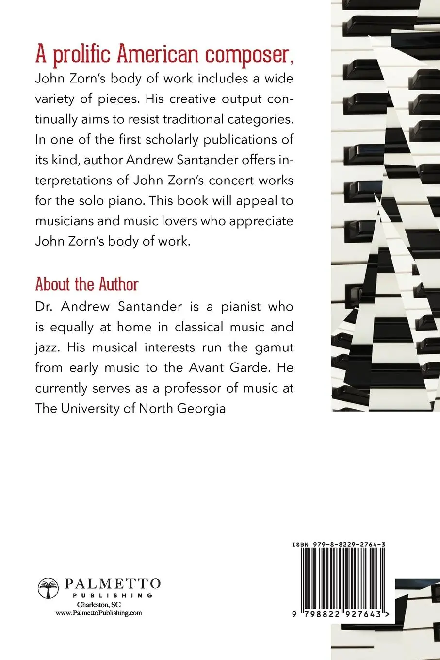 Rückseite: 9798822927643 | The Hermetic Clavier | The Concert Keyboard Works of John Zorn | Buch