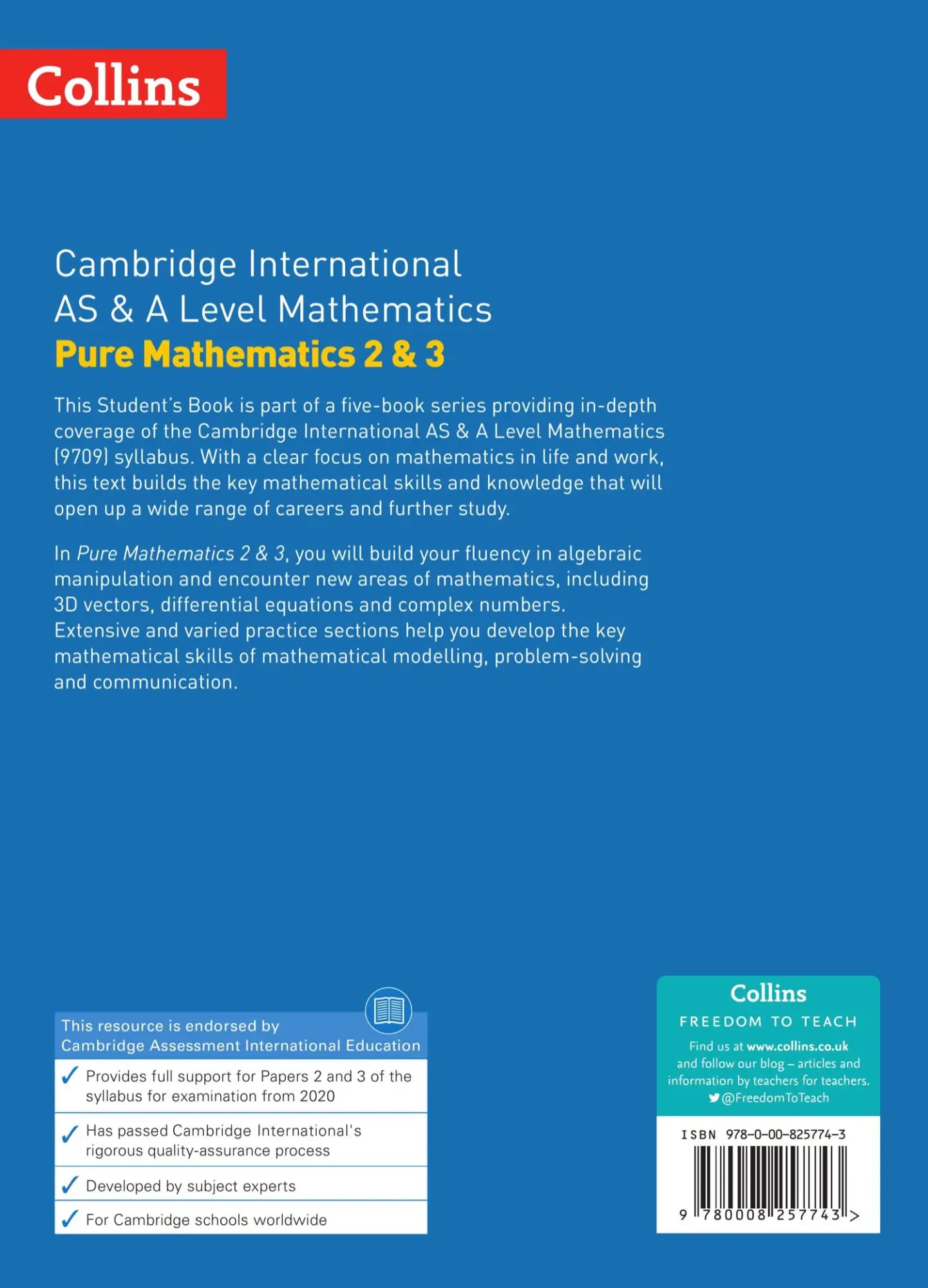 Rückseite: 9780008257743 | Cambridge International as &amp; a Level Mathematics Pure Mathematics 2...