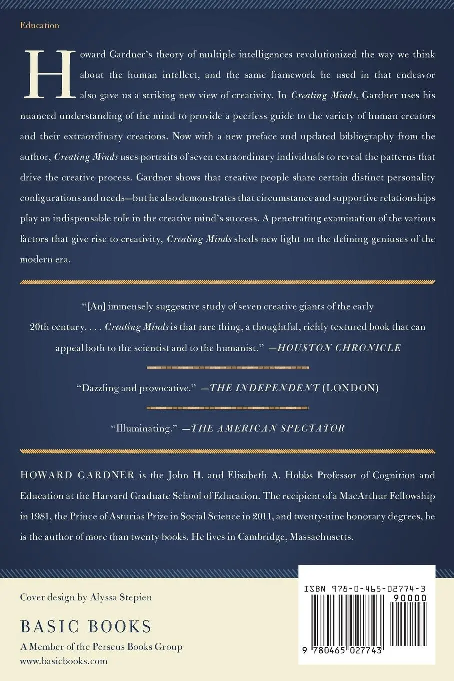 Rückseite: 9780465027743 | Creating Minds | Howard E. Gardner | Taschenbuch | Englisch | 2011