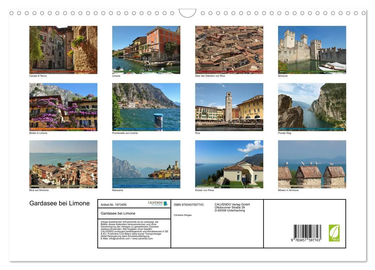 Bild: 9783457597743 | Gardasee bei Limone (Wandkalender 2026 DIN A3 quer), CALVENDO...