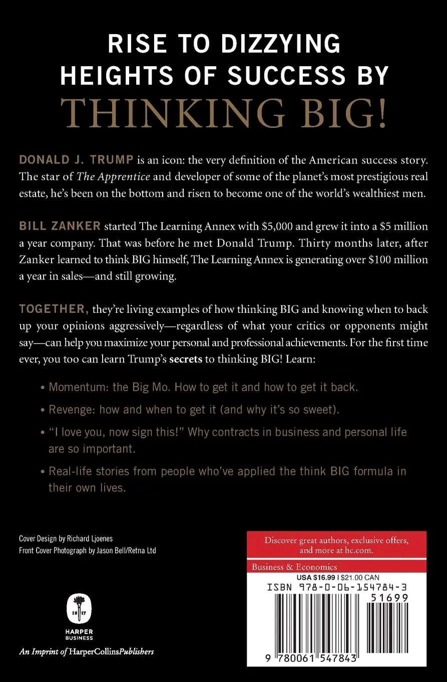 Rückseite: 9780061547843 | Think Big | Make It Happen in Business and Life | Bill Zanker (u. a.)