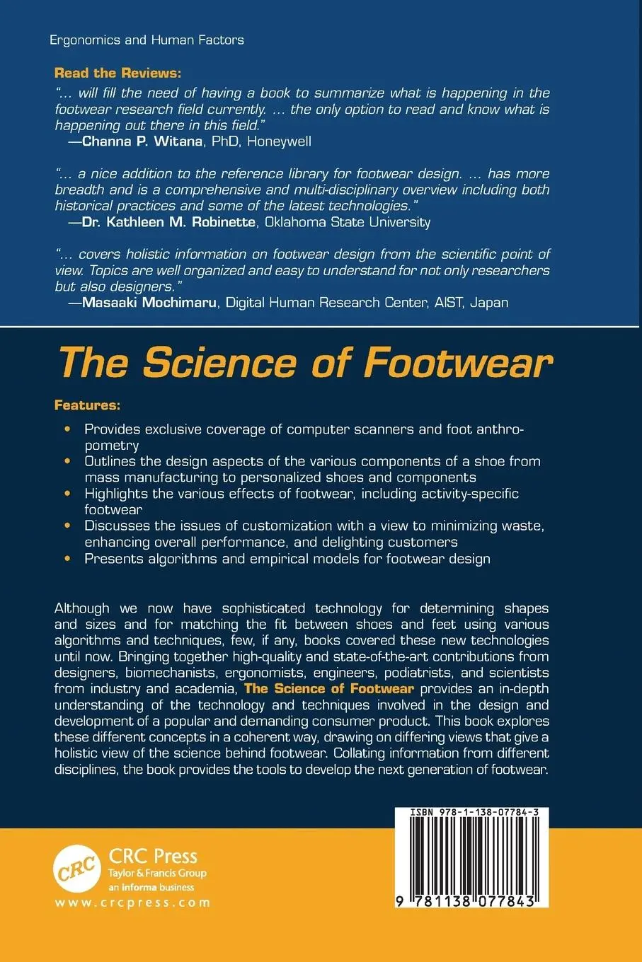 Rückseite: 9781138077843 | The Science of Footwear | Ravindra S. Goonetilleke | Taschenbuch