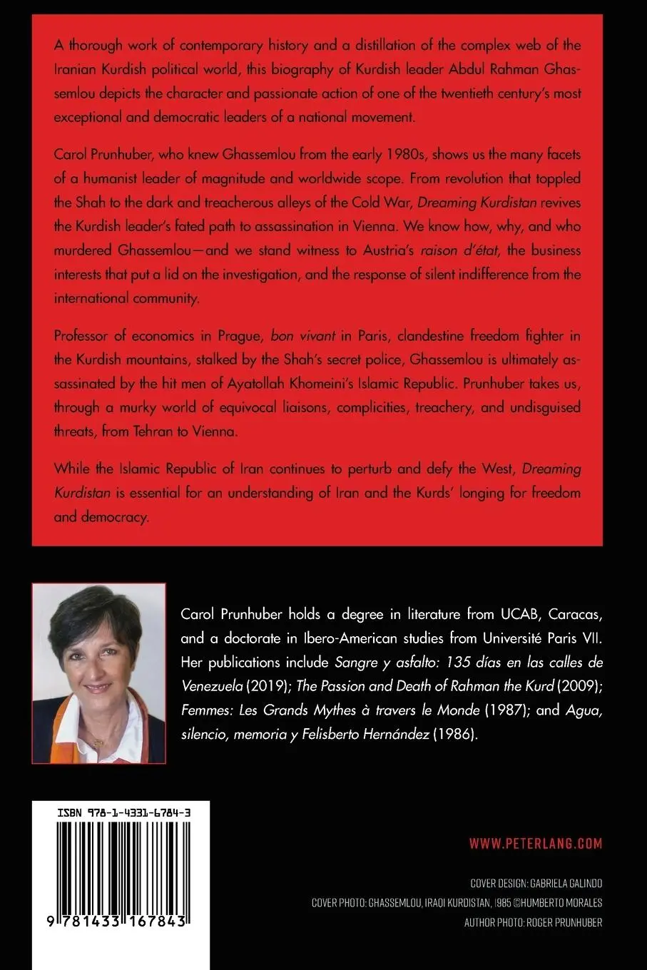 Rückseite: 9781433167843 | Dreaming Kurdistan | Carol Prunhuber | Taschenbuch | 562 S. | Englisch