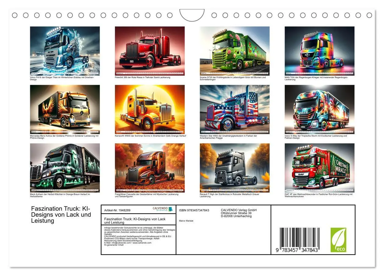 Bild: 9783457347843 | Faszination Truck: KI-Designs von Lack und Leistung (Wandkalender...