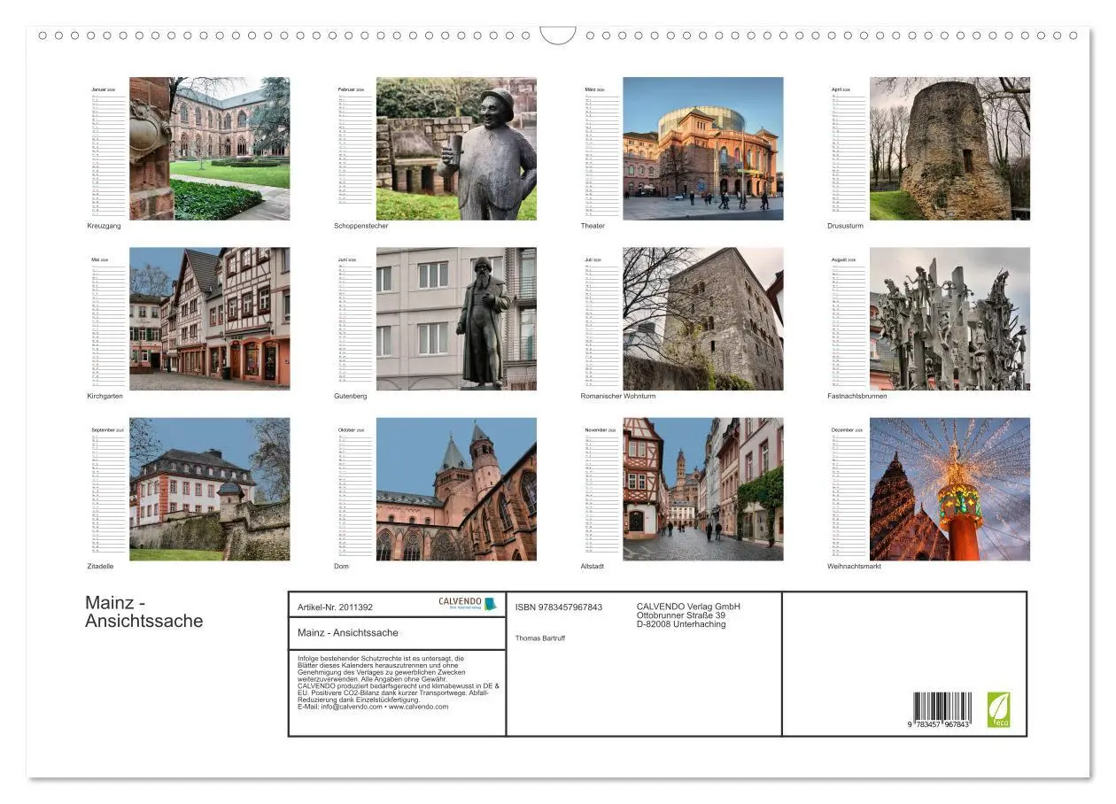 Bild: 9783457967843 | Mainz - Ansichtssache (Wandkalender 2026 DIN A2 quer), CALVENDO...