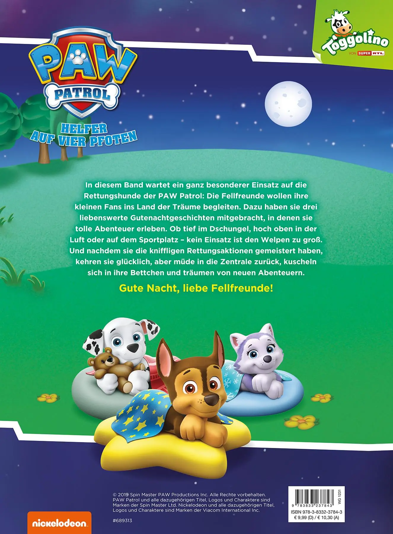 Rückseite: 9783833237843 | PAW Patrol: Meine schönsten Gutenachtgeschichten | Claudia Weber
