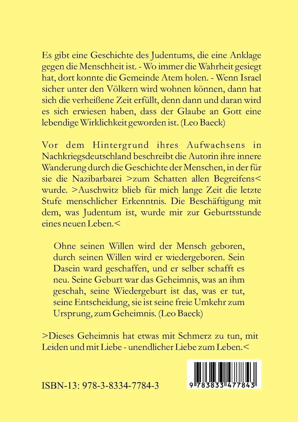 Rückseite: 9783833477843 | Israel... Mon Amour | Tagebuch in Deutschland | Inge Borchert-Busche