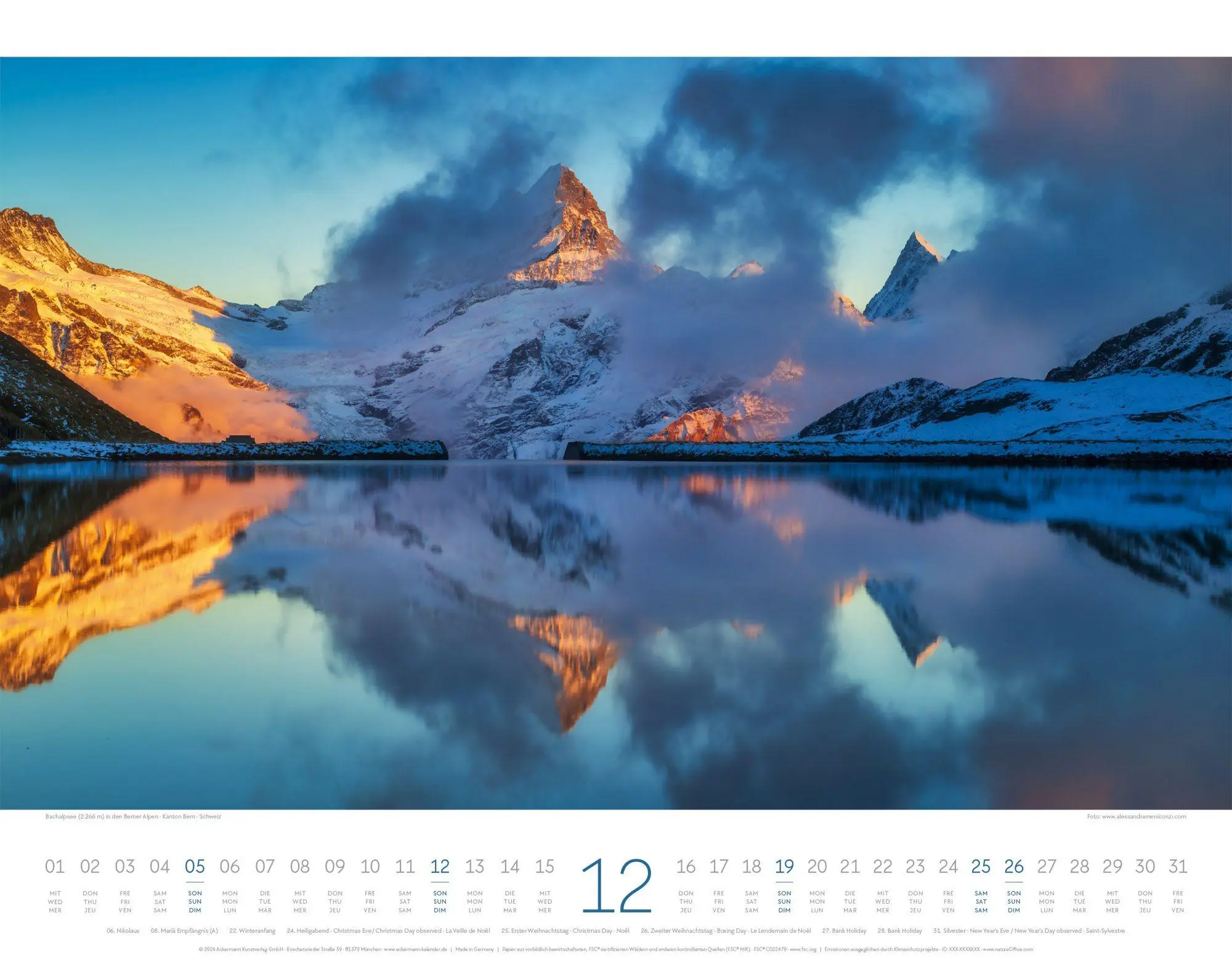 Bild: 9783838427843 | Naturparadies Alpen Kalender 2027 | Ackermann Kunstverlag GmbH | 14 S.