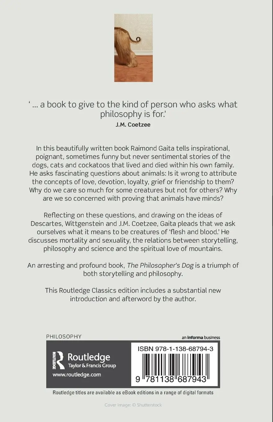 Rückseite: 9781138687943 | The Philosopher's Dog | Raimond Gaita | Taschenbuch | Englisch | 2016 Rückseite: 9781138687943 | The Philosopher's Dog | Raimond Gaita | Taschenbuch | Englisch | 2016