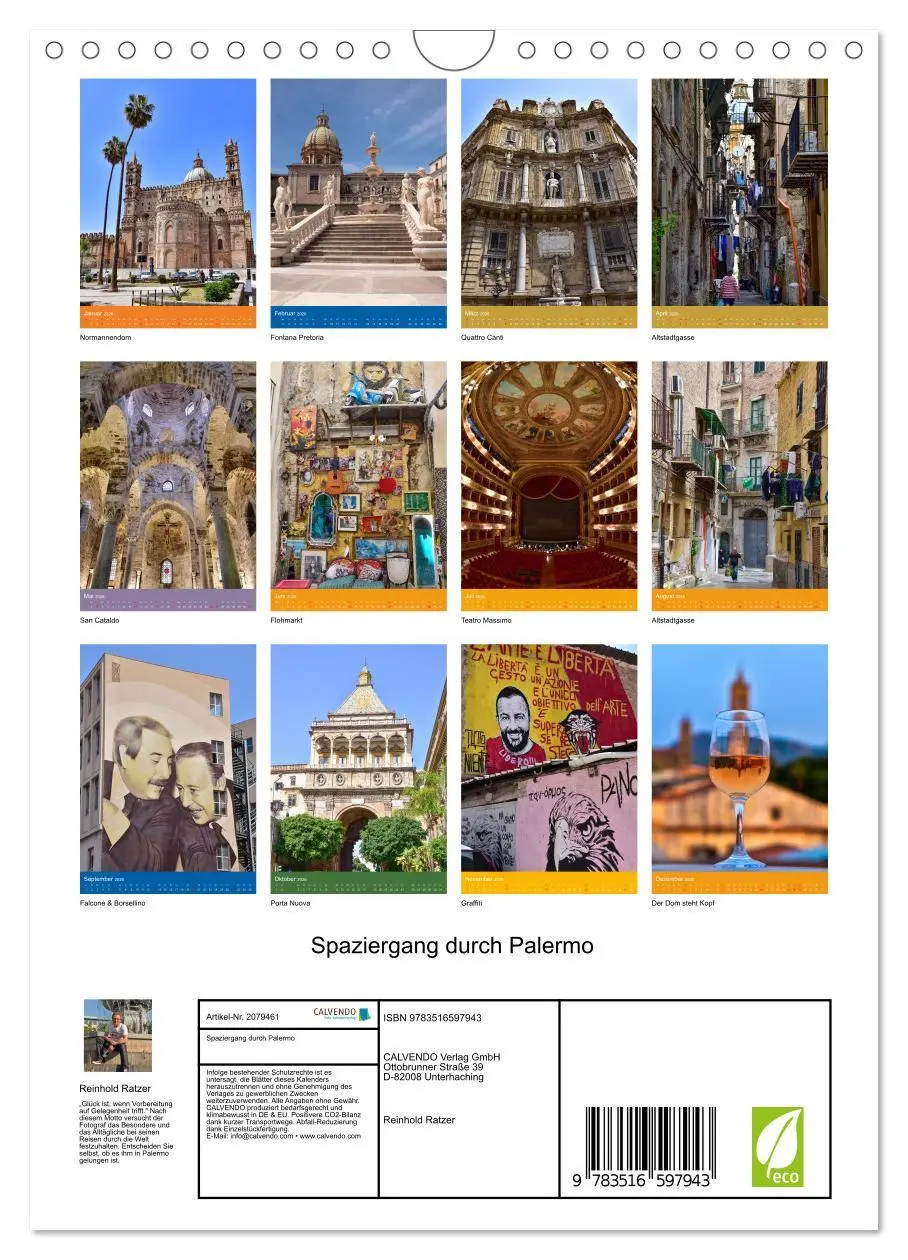 Bild: 9783516597943 | Spaziergang durch Palermo (Wandkalender 2026 DIN A4 hoch), CALVENDO...