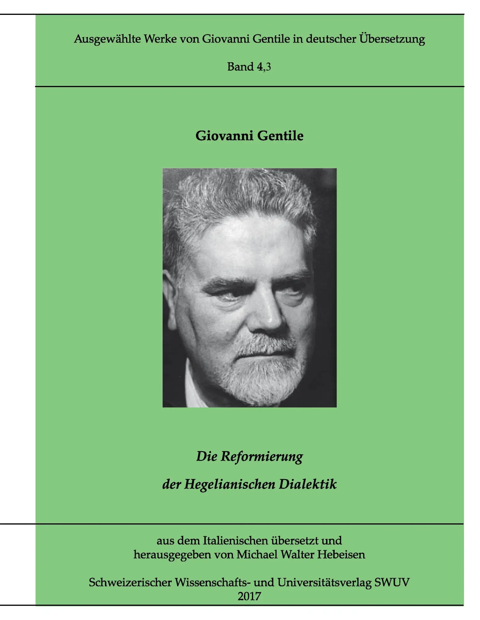 Cover: 9783744817943 | Ausgewählte Werke von Giovanni Gentile, Band 4.3 | Giovanni Gentile