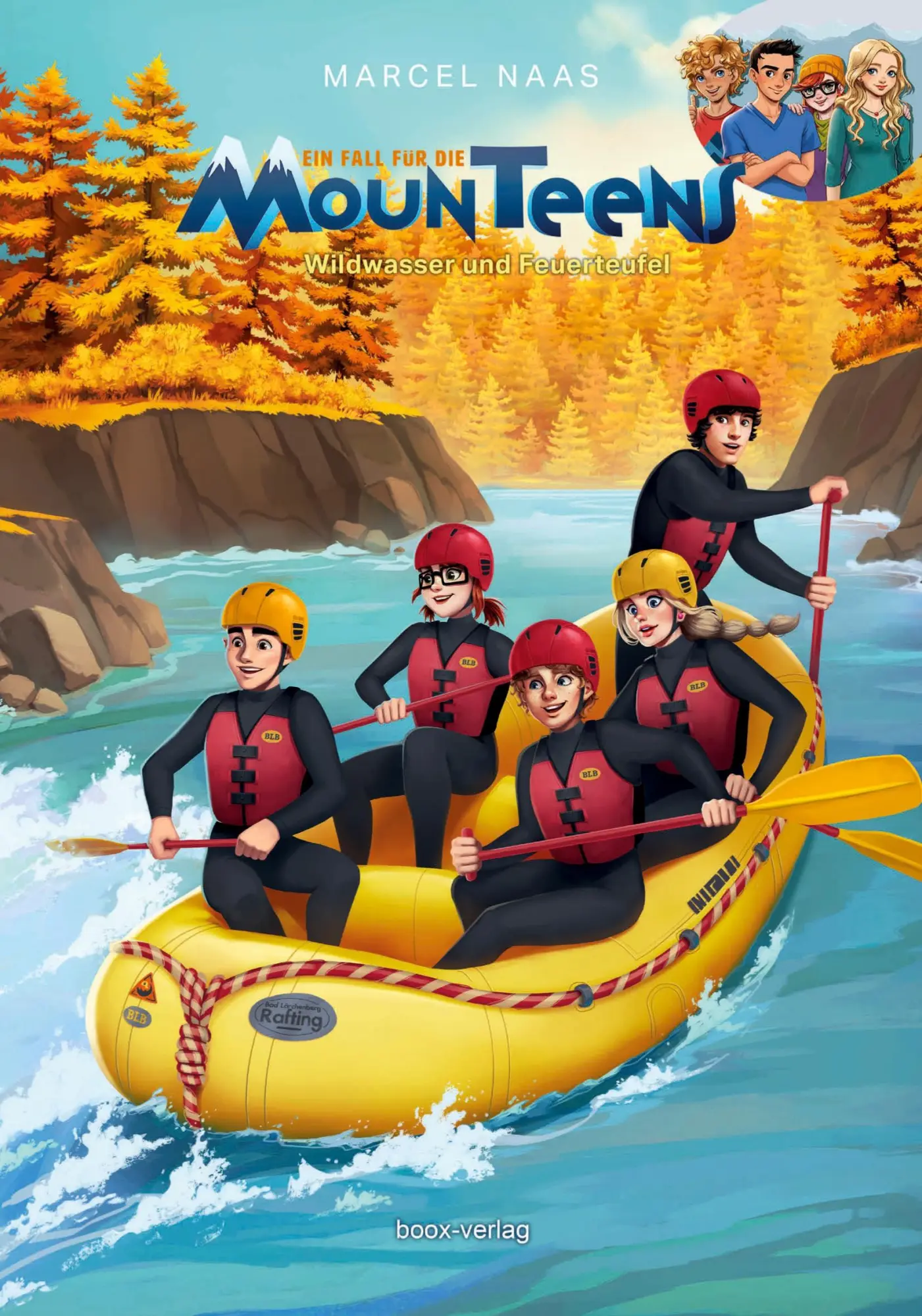 Cover: 9783906037943 | Wildwasser und Feuerteufel | Der achte Fall für die MounTeens | Naas