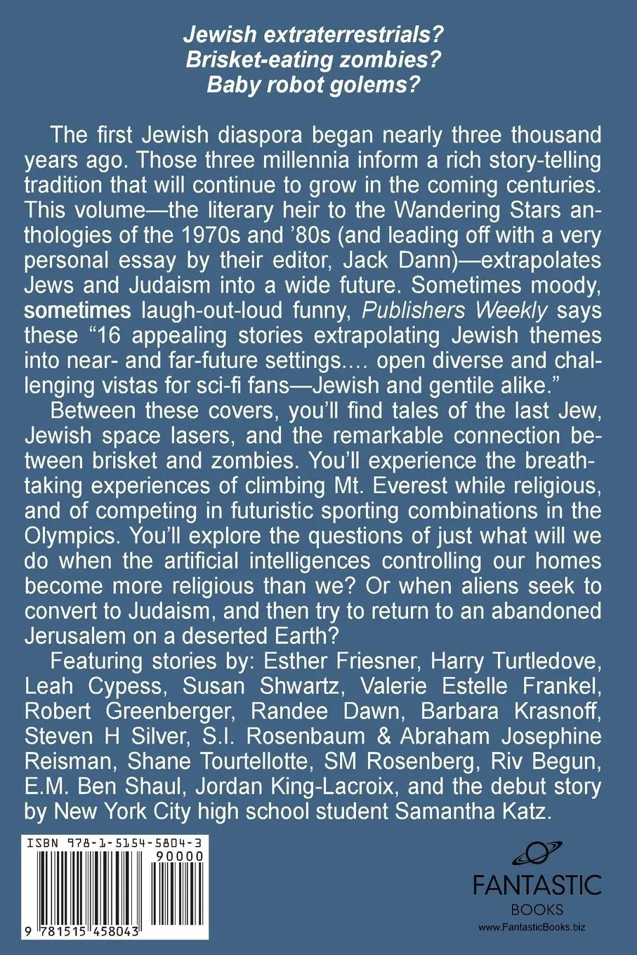 Rückseite: 9781515458043 | Jewish Futures | Science Fiction from the World's Oldest Diaspora