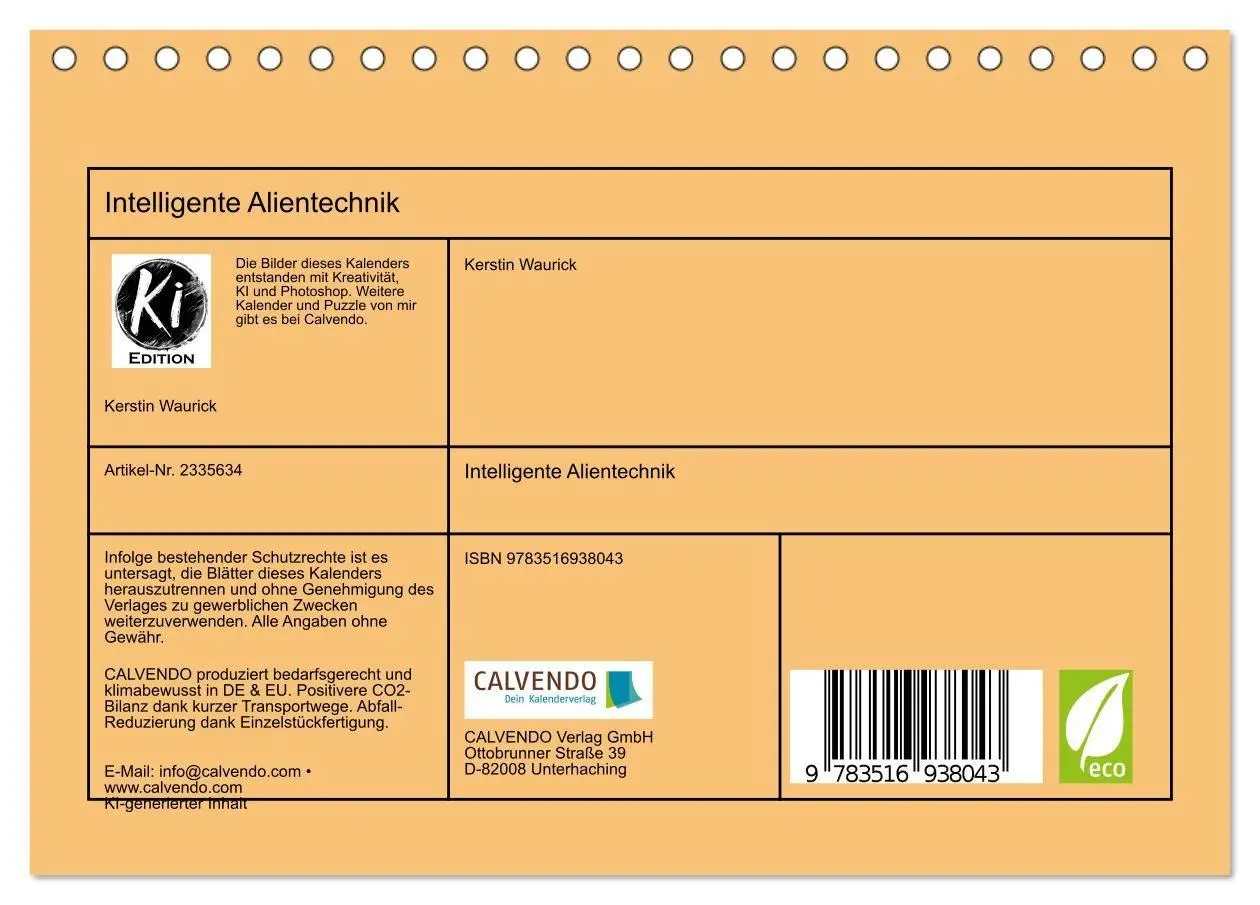 Bild: 9783516938043 | Intelligente Alientechnik (Tischkalender 2027 DIN A5 quer),...