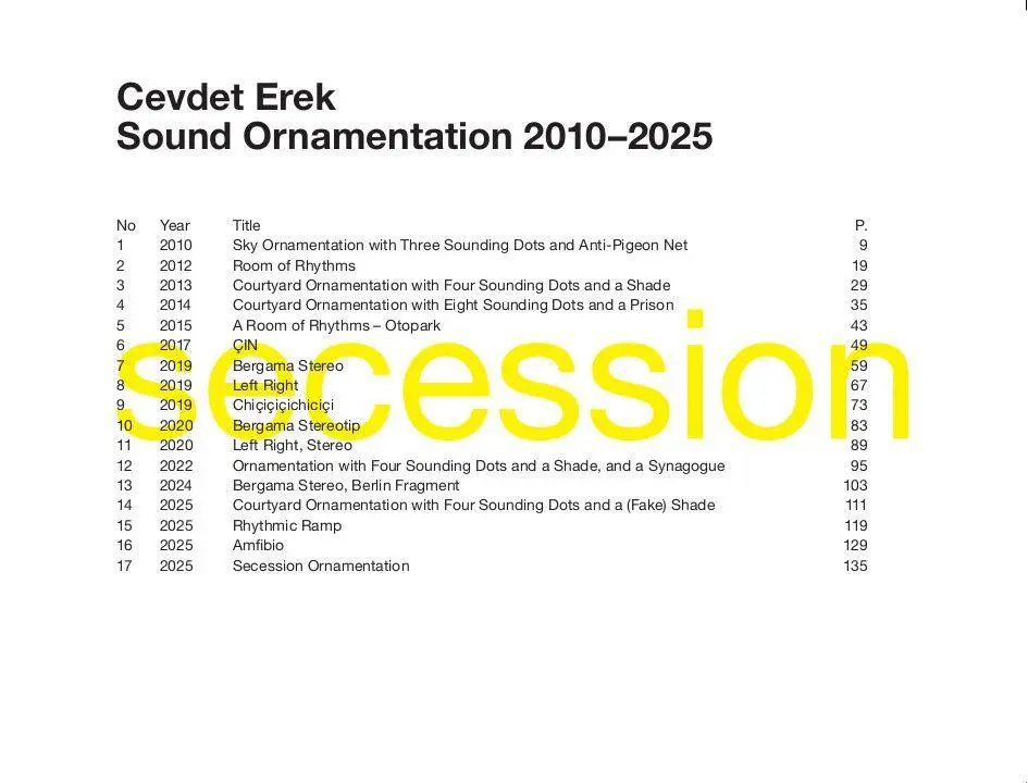 Cevdet Erek. Sound Ornamentation 2010-2025