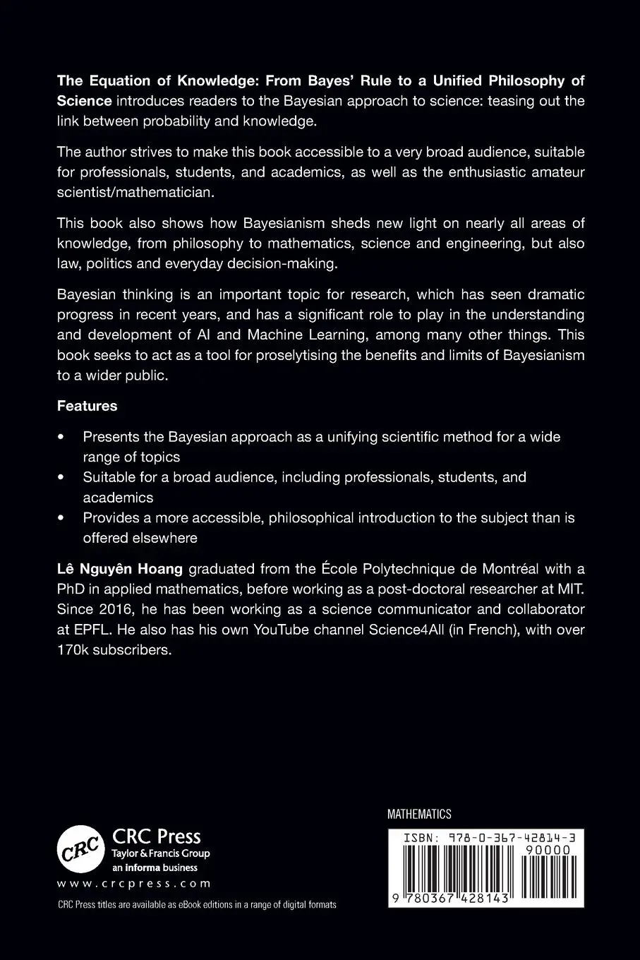 Rückseite: 9780367428143 | The Equation of Knowledge | Lê Nguyên Hoang | Taschenbuch | Englisch
