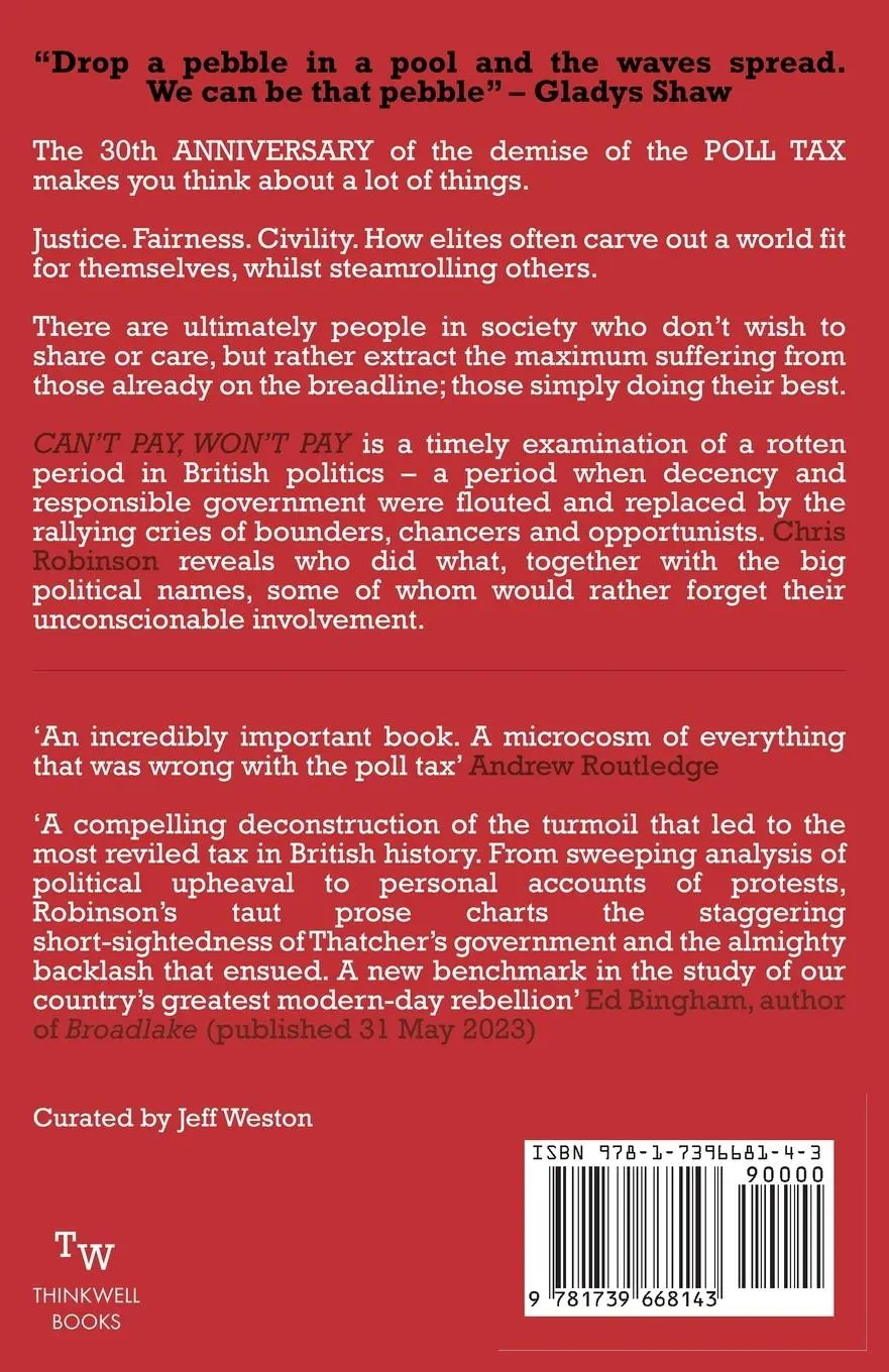 Rückseite: 9781739668143 | CAN'T PAY, WON'T PAY | Chris Robinson | Taschenbuch | Englisch | 2023