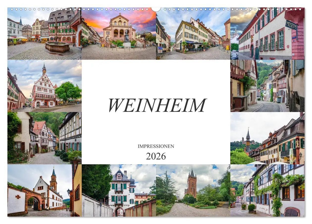 Cover: 9783457768143 | Weinheim Impressionen (Wandkalender 2026 DIN A2 quer), CALVENDO...