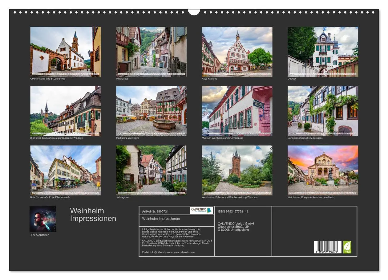 Bild: 9783457768143 | Weinheim Impressionen (Wandkalender 2026 DIN A2 quer), CALVENDO...