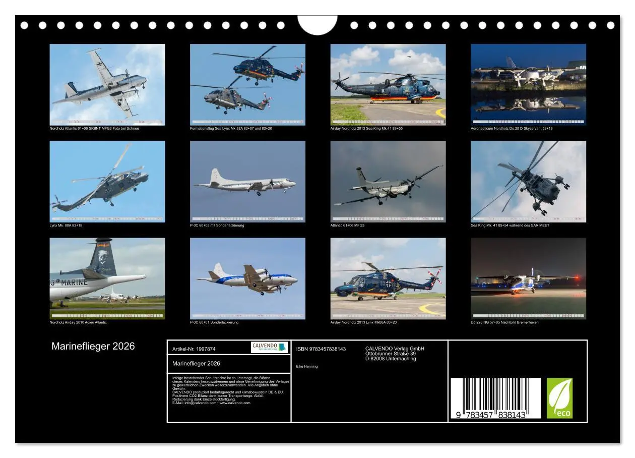 Bild: 9783457838143 | Marineflieger 2026 (Wandkalender 2026 DIN A4 quer), CALVENDO...