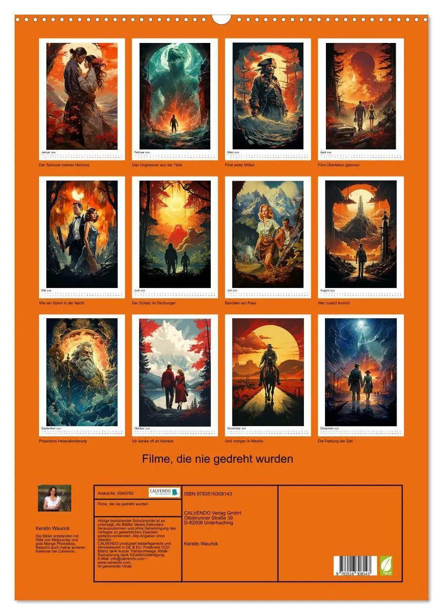 Bild: 9783516308143 | Filme, die nie gedreht wurden (Wandkalender 2026 DIN A2 hoch),...