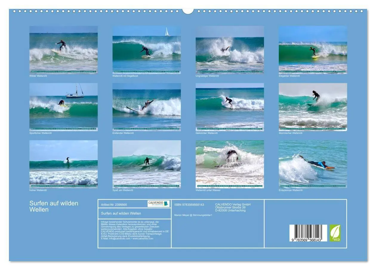 Bild: 9783569568143 | Surfen auf wilden Wellen (hochwertiger Premium Wandkalender 2027...