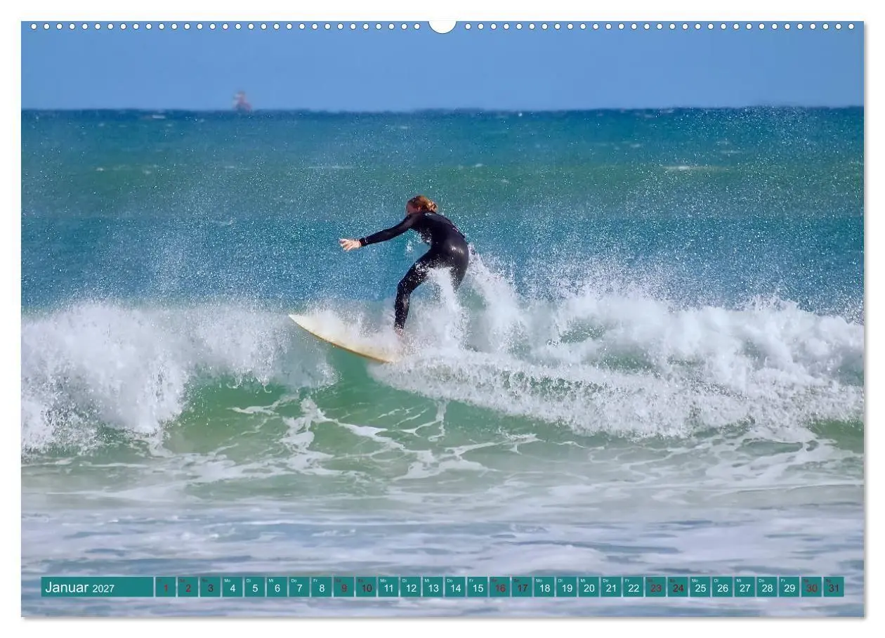 Bild: 9783569568143 | Surfen auf wilden Wellen (hochwertiger Premium Wandkalender 2027...