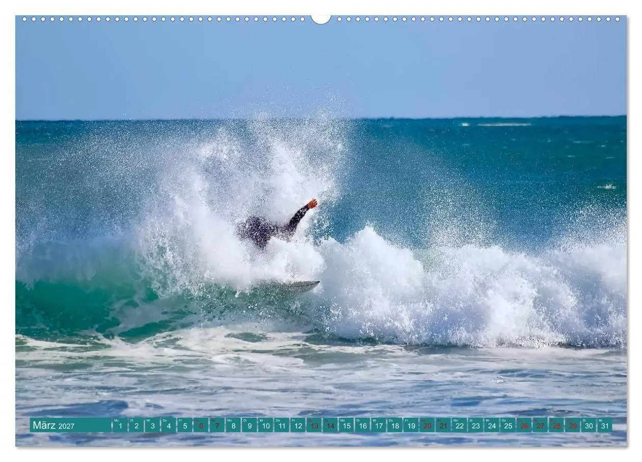 Bild: 9783569568143 | Surfen auf wilden Wellen (hochwertiger Premium Wandkalender 2027...