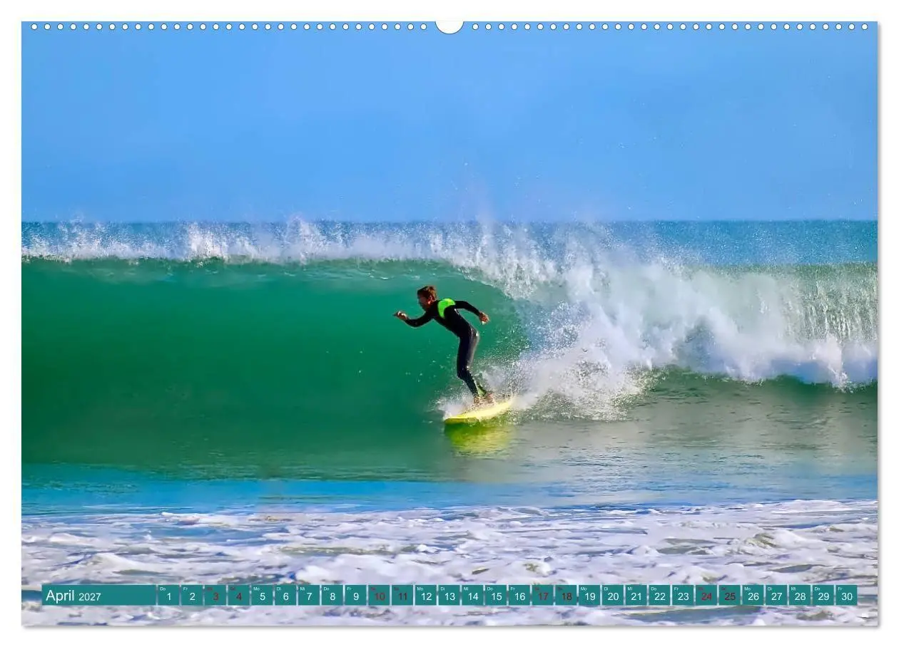 Bild: 9783569568143 | Surfen auf wilden Wellen (hochwertiger Premium Wandkalender 2027...