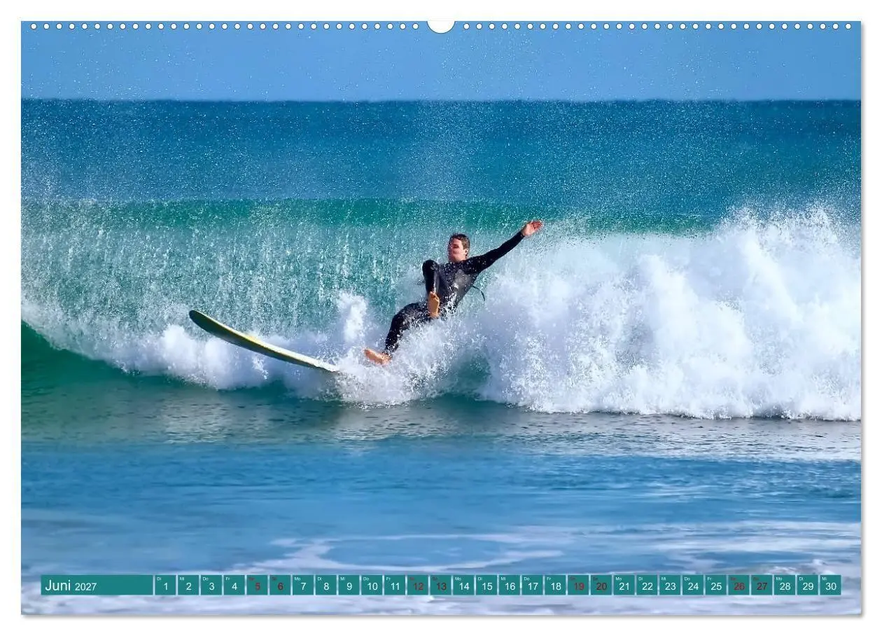 Bild: 9783569568143 | Surfen auf wilden Wellen (hochwertiger Premium Wandkalender 2027...
