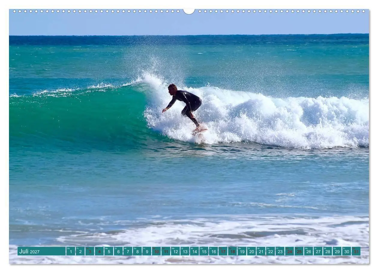 Bild: 9783569568143 | Surfen auf wilden Wellen (hochwertiger Premium Wandkalender 2027...