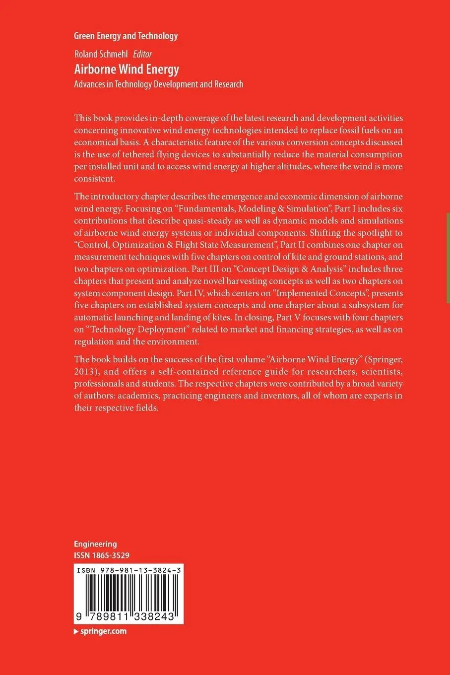 Rückseite: 9789811338243 | Airborne Wind Energy | Advances in Technology Development and Research